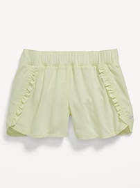 View large product image 4 of 4. Dolphin-Hem Ruffle-Trim Run Shorts for Girls