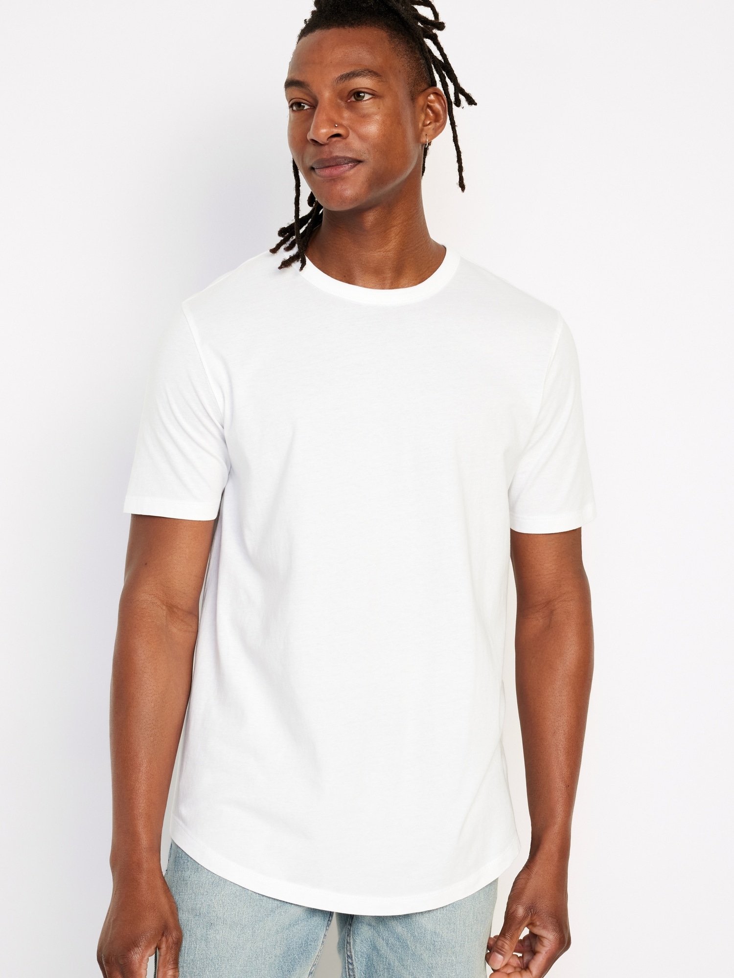 Curved-Hem T-Shirt Hot Deal