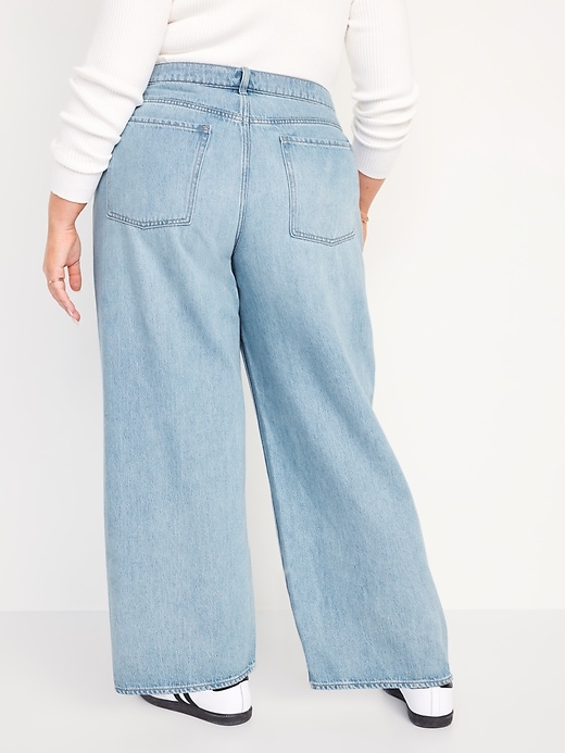 Image number 8 showing, Low-Rise Baggy Wide-Leg Jeans