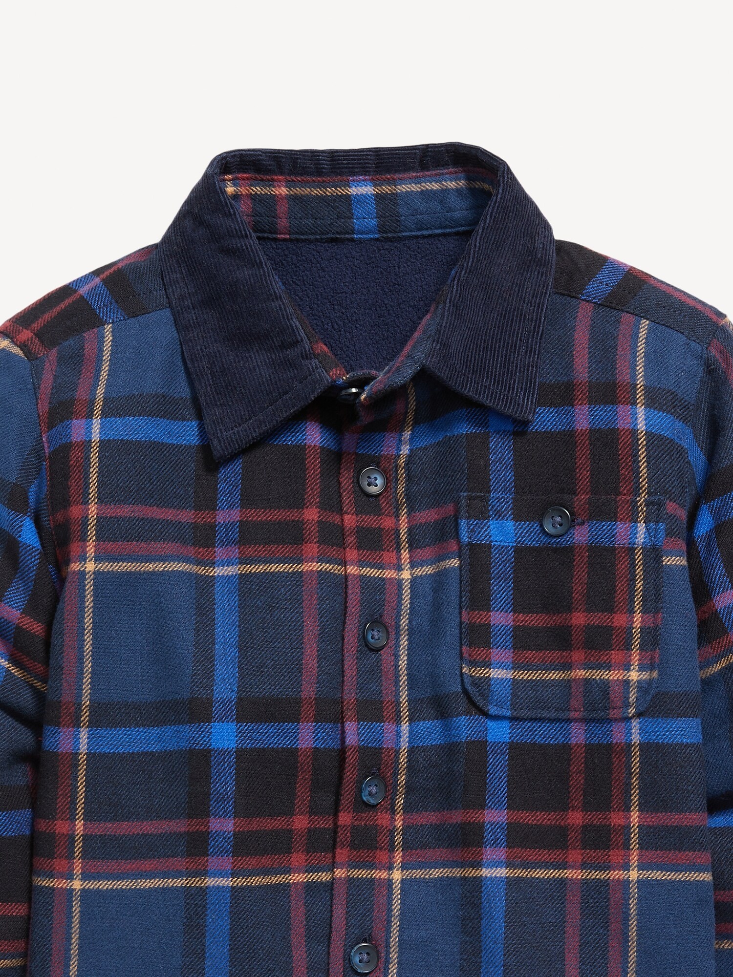 Cozy Flannel Microfleece-Lined Pocket Shirt for Toddler Boys | Old Navy
