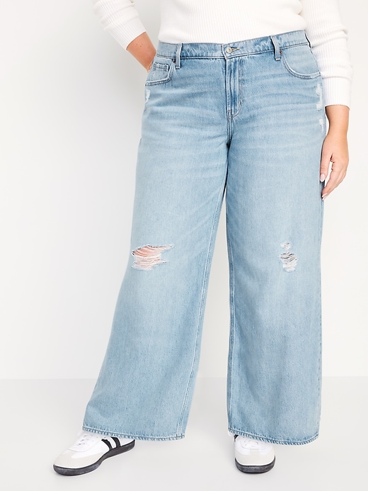 Image number 7 showing, Low-Rise Baggy Wide-Leg Jeans