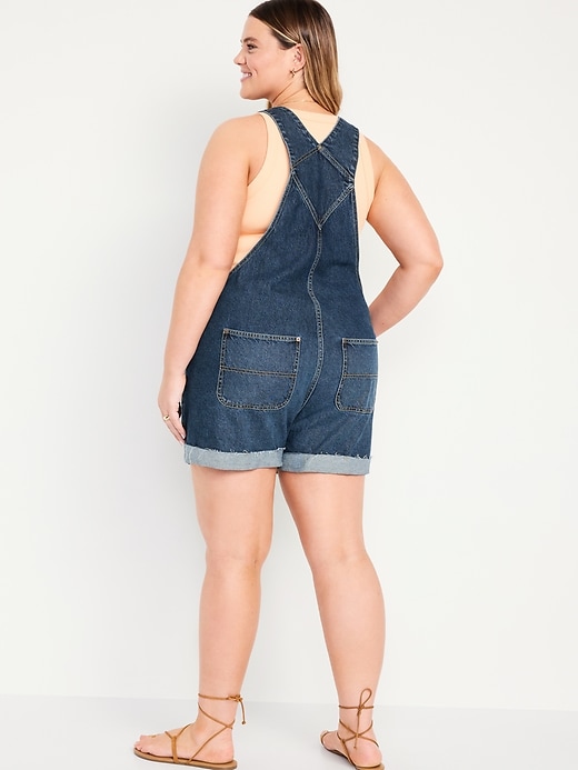 Image number 8 showing, Slouchy Jean Shortalls -- 3.5-inch inseam