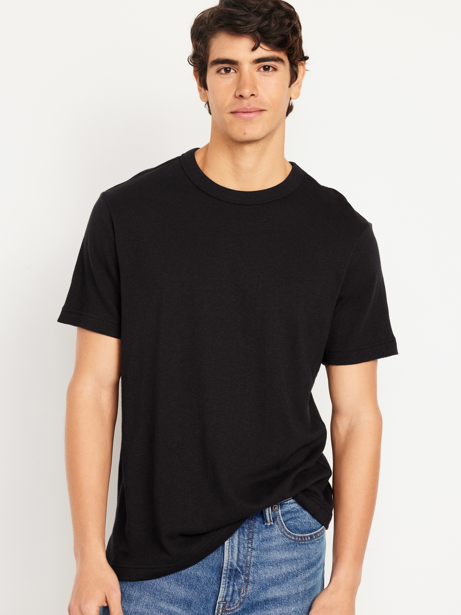 Crew-Neck Jersey-Knit T-Shirt for Men