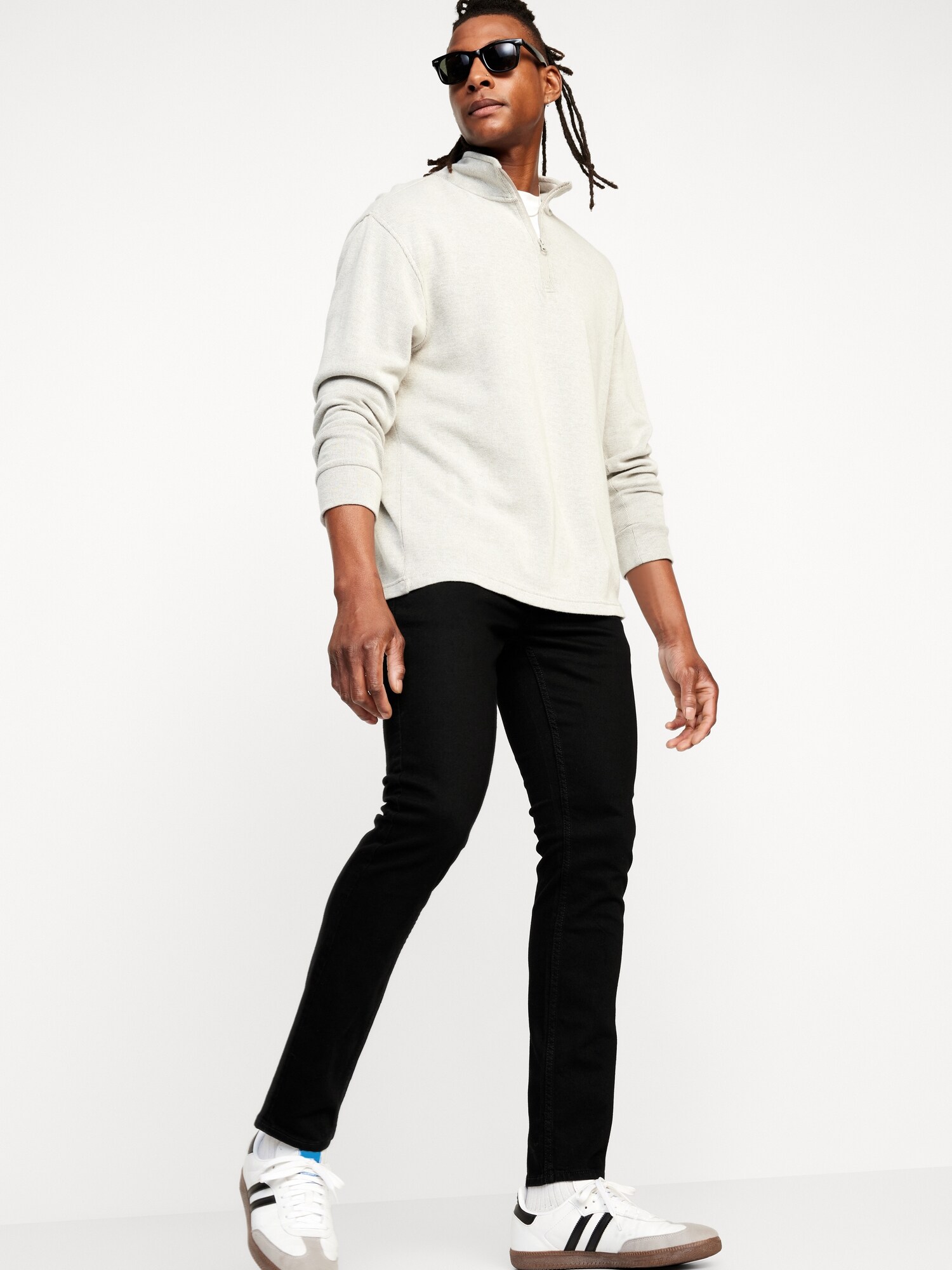 Мужские джинсы Old Navy Skinny Built-In Flex, цвет: Чёрный — фото 3
