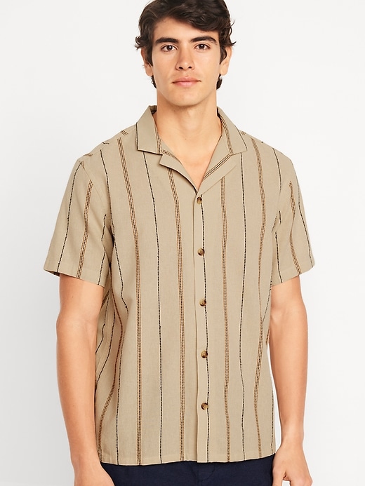 Image number 1 showing, Short-Sleeve Dobby Camp Shirt