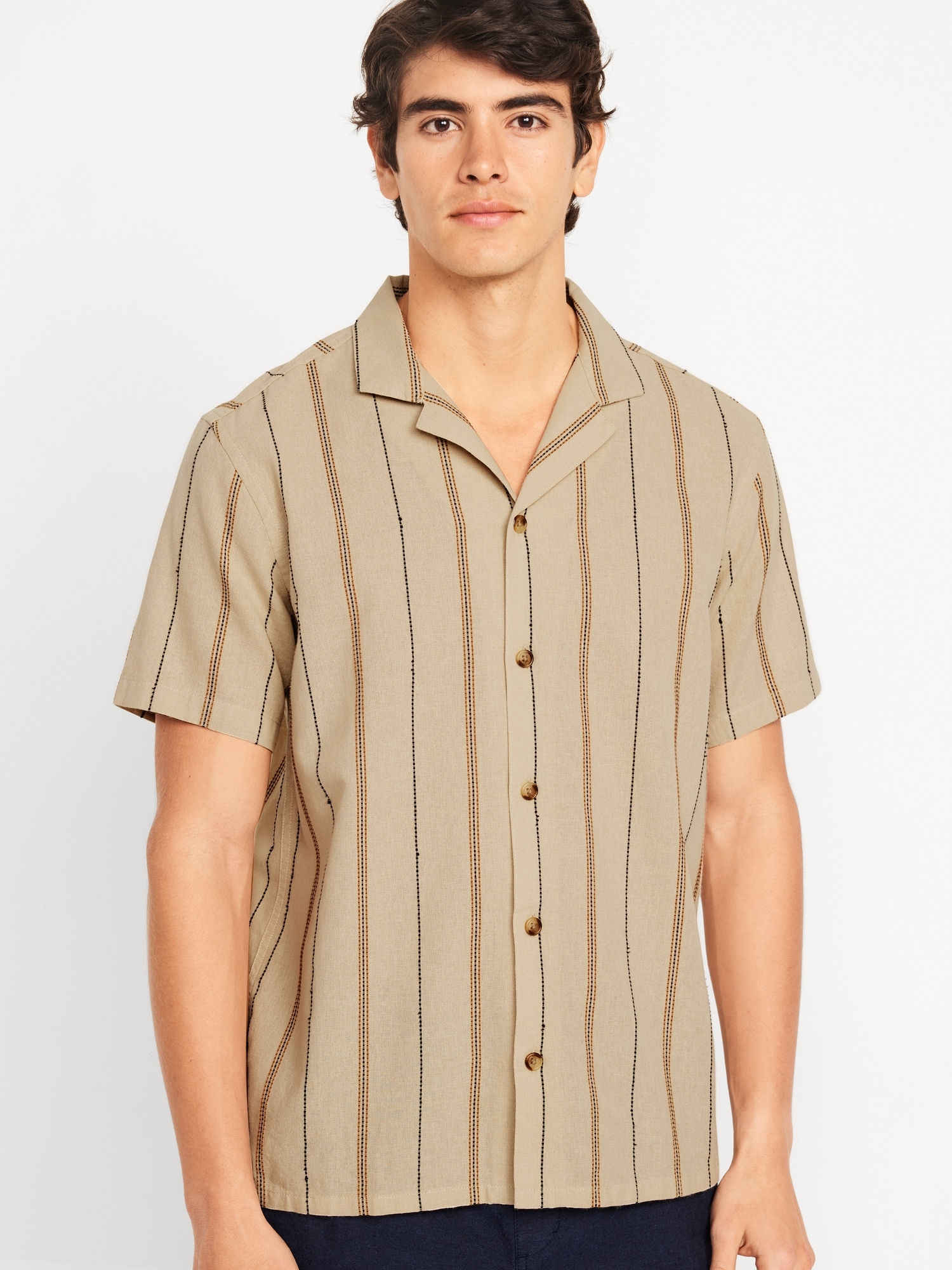 Short-Sleeve Dobby Camp Shirt
