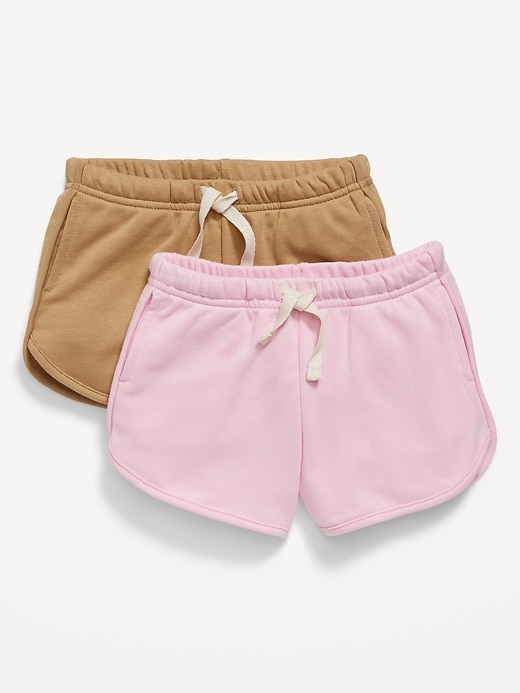 View large product image 1 of 2. Functional Drawstring French Terry Pull-On Shorts for Toddler Girls