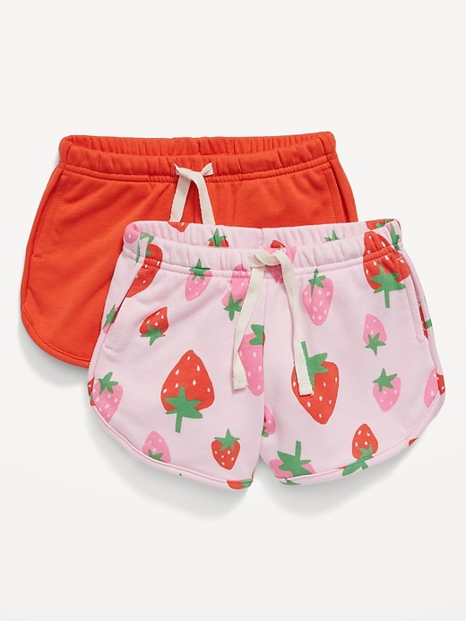 View large product image 1 of 2. Functional Drawstring French Terry Pull-On Shorts for Toddler Girls