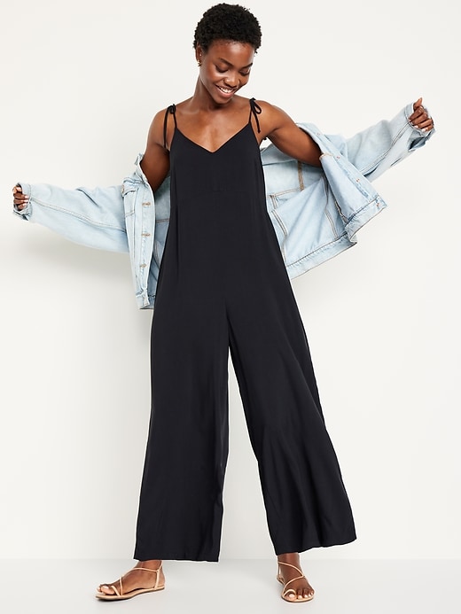 Image number 3 showing, Sleeveless Wide-Leg Jumpsuit