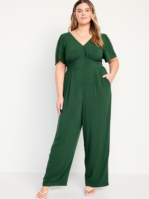 Image number 6 showing, Waist-Defined Puff-Sleeve Jumpsuit