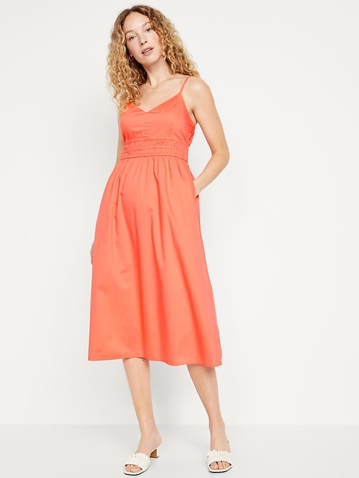Image number 1 showing, Waist-Defined Cami Midi Dress