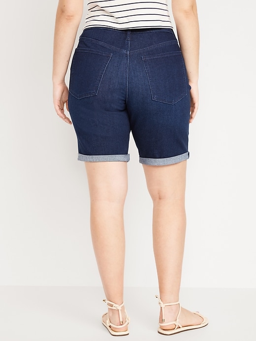 Image number 6 showing, High-Waisted Wow Jean Shorts -- 9-inch inseam