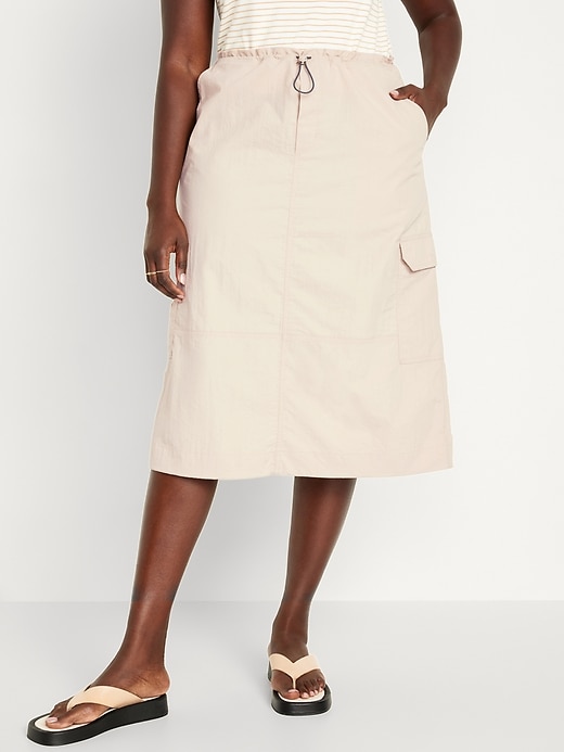 Image number 5 showing, High-Waisted Utility Midi Skirt