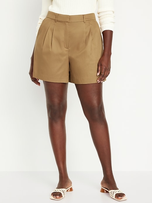 Image number 5 showing, Extra High-Waisted Taylor Trouser Shorts -- 5-inch inseam
