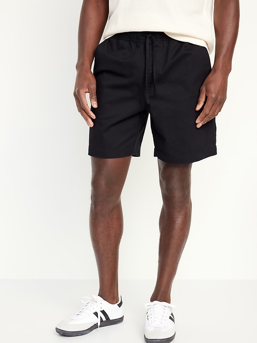 Image number 1 showing, Pull-On Twill Jogger Shorts -- 7-inch inseam