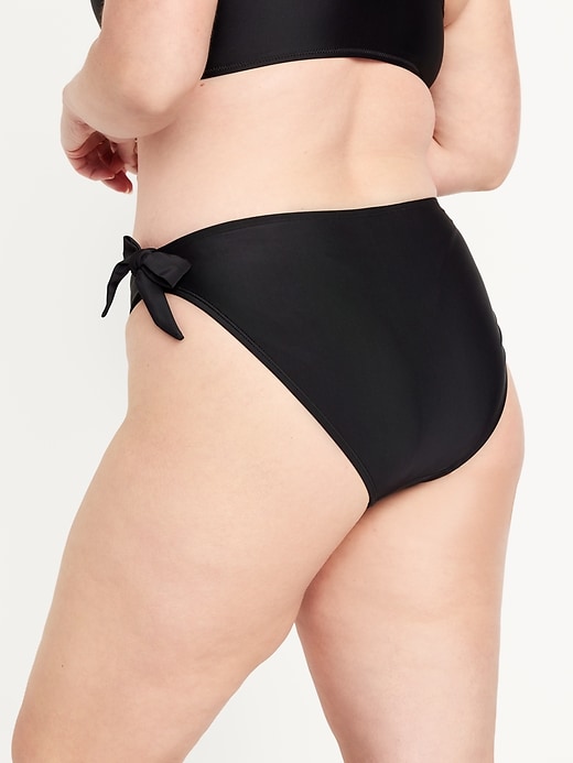 Image number 6 showing, Mid-Rise Side-Tie Bikini Swim Bottoms