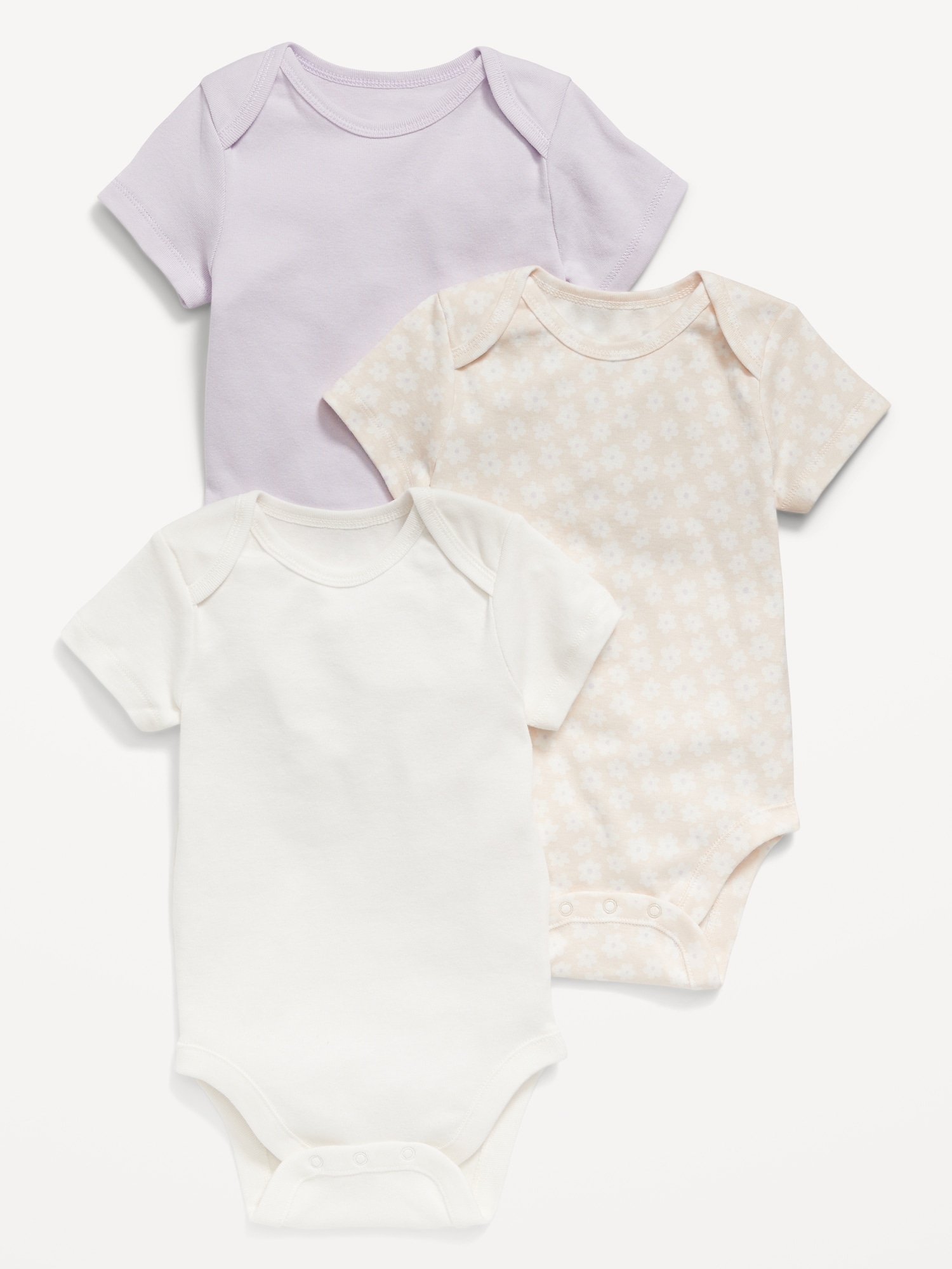Short-Sleeve Bodysuit 3-Pack for Baby