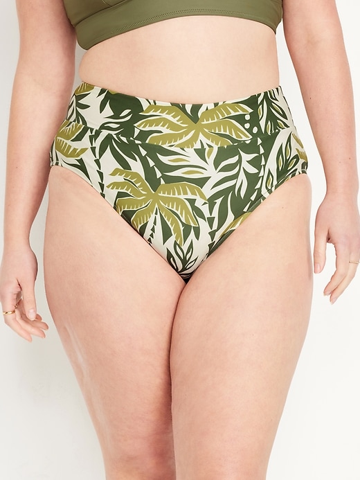 Image number 5 showing, Banded High-Waist Bikini Swim Bottoms