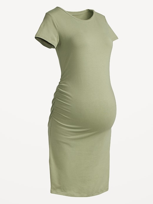 Image number 7 showing, Maternity Short-Sleeve Bodycon Dress
