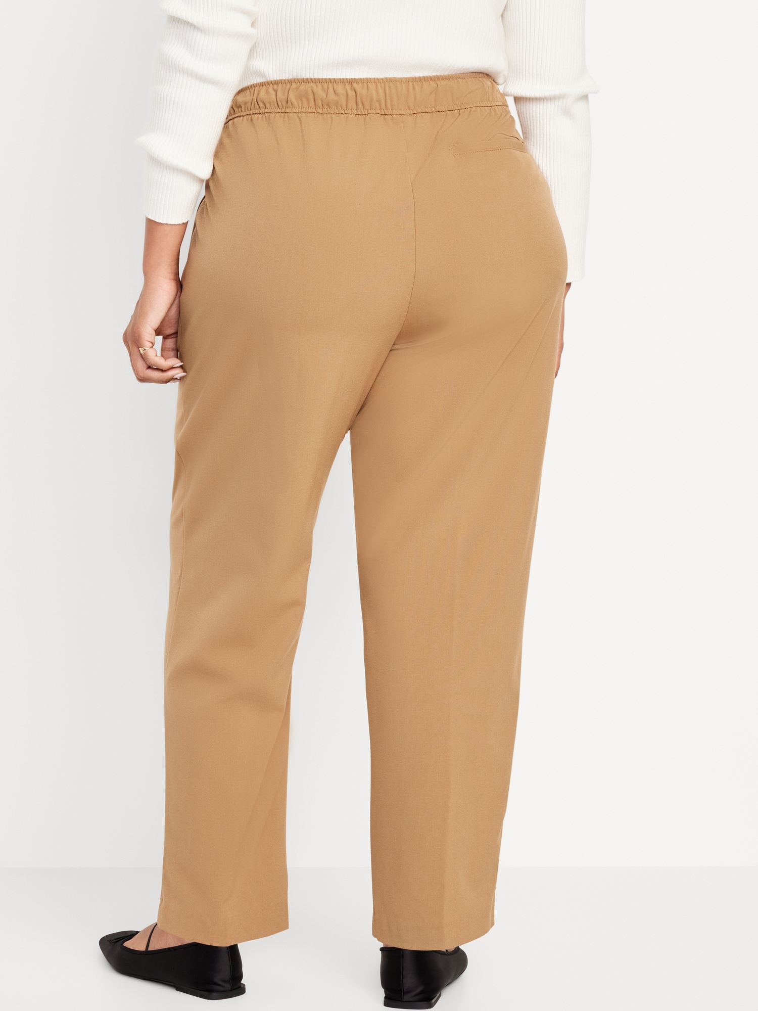 High-Waisted Billie Pull-On Straight Trouser | Old Navy