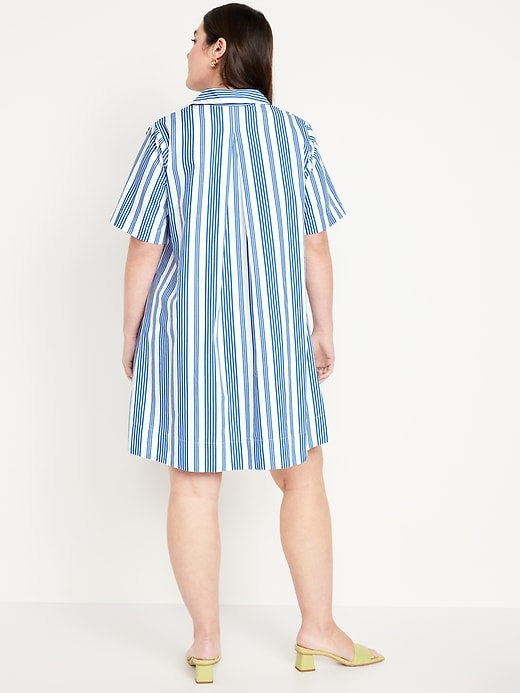 Image number 5 showing, Short-Sleeve Mini Shirt Dress