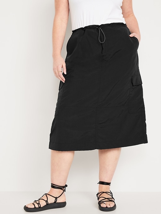 Image number 5 showing, High-Waisted Utility Midi Skirt