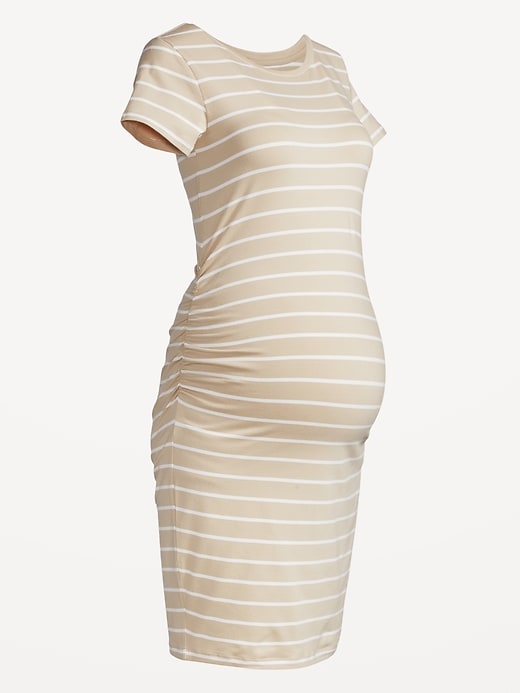 Image number 2 showing, Maternity Short-Sleeve Bodycon Dress