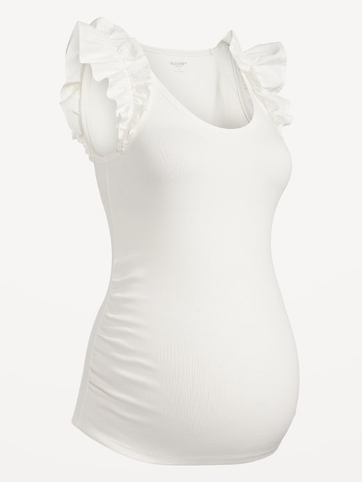 Image number 7 showing, Maternity Ruffle-Trim Combination Top