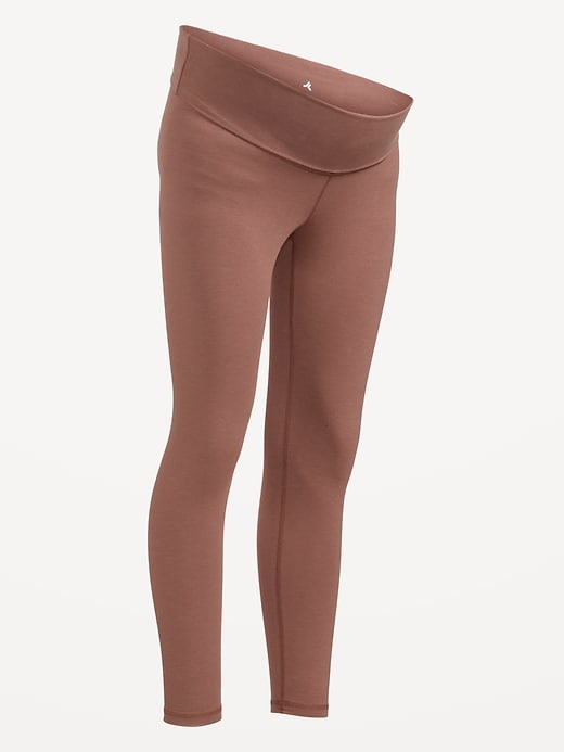 Image number 4 showing, Maternity Rollover-Waist PowerChill 7/8-Length Leggings
