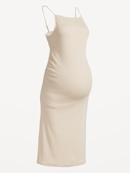 Image number 2 showing, Maternity High Neck Rib-Knit Midi Dress