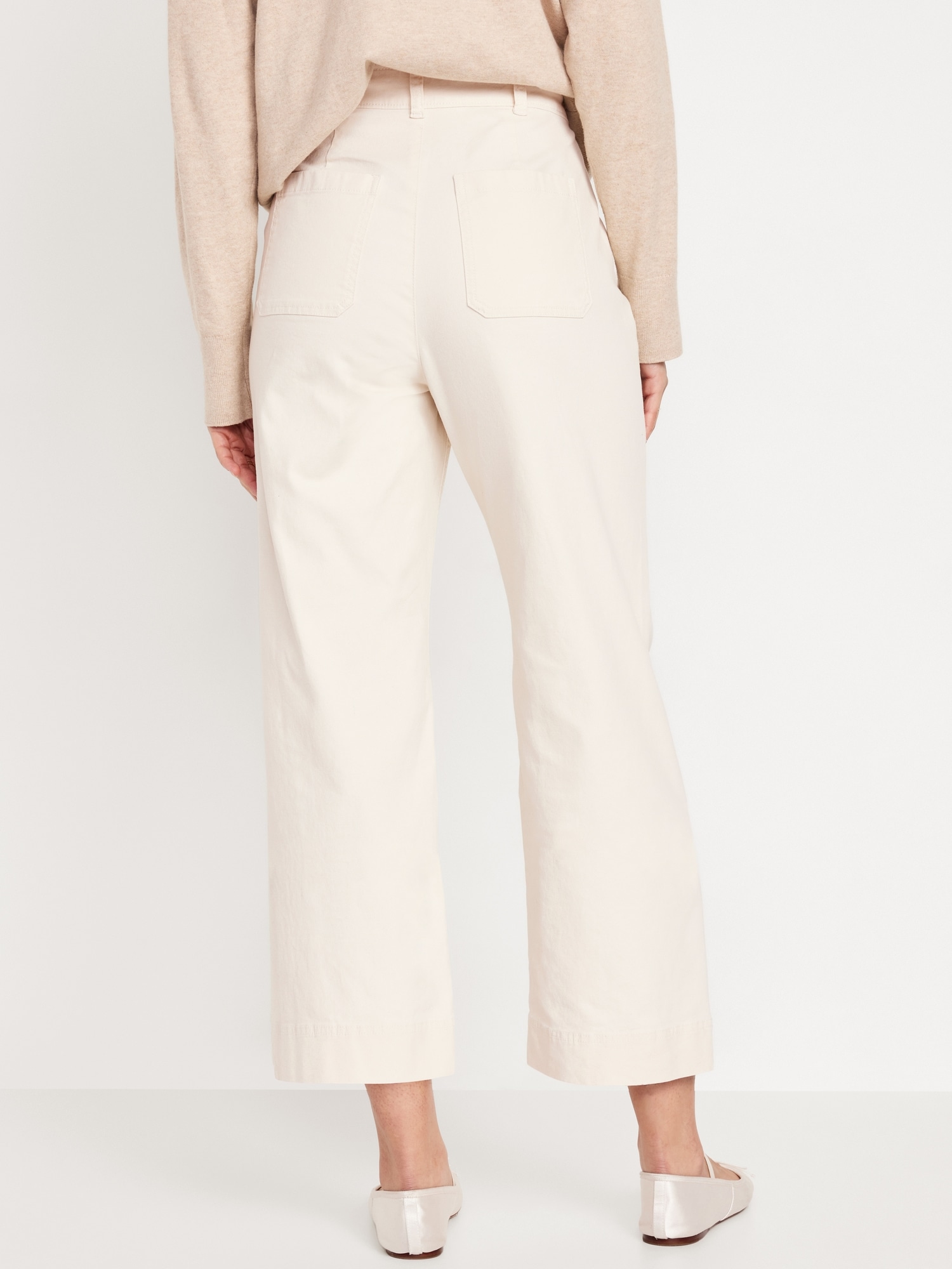 High-Waisted Cropped Wide-Leg Pants | Old Navy