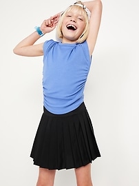 View large product image 3 of 4. High-Waisted Pleated Performance Skort for Girls