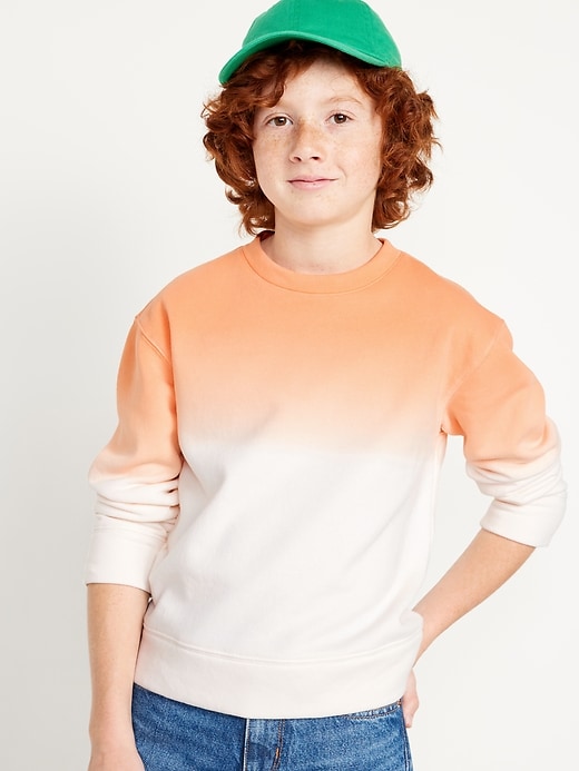 View large product image 1 of 3. Dip-Dye Crew-Neck Sweatshirt for Boys