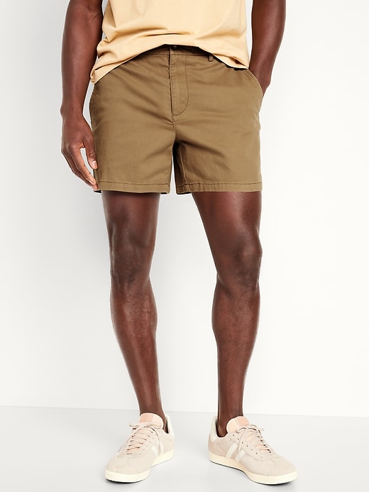 Image number 1 showing, Slim Built-In Flex Rotation Chino Shorts -- 5-inch inseam