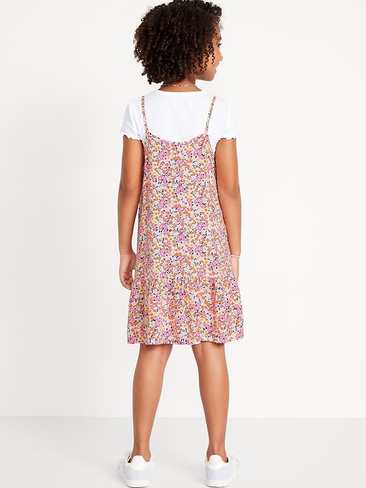 View large product image 2 of 4. Sleeveless Ruffled-Hem Dress and T-Shirt Set for Girls