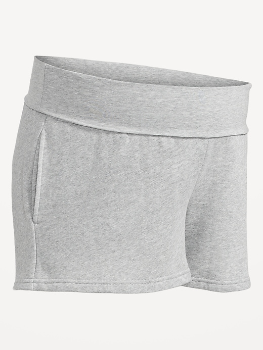 Image number 7 showing, Maternity Foldover-Waist Shorts -- 3-inch inseam