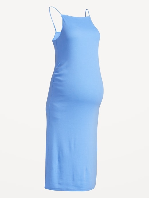 Image number 6 showing, Maternity High Neck Rib-Knit Midi Dress