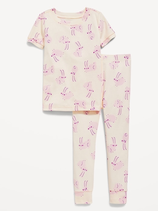 Polarn O. Pyret Kids' Squirrel Print Pyjamas, White/Multi, 1-2 years