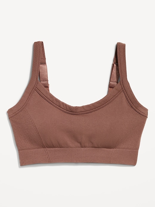 Image number 4 showing, Light Support Seamless Ribbed Sports Bra