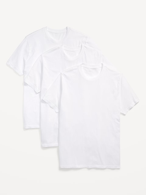Solid Crew-Neck T-Shirt 3-Pack - White