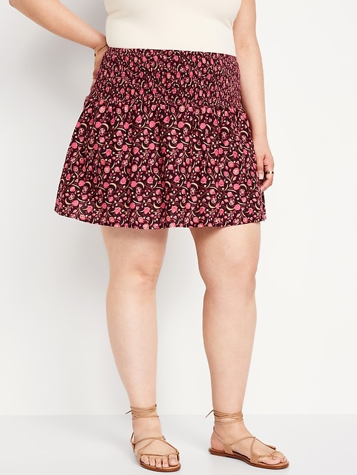 Image number 7 showing, Smocked-Waist Mini Skirt
