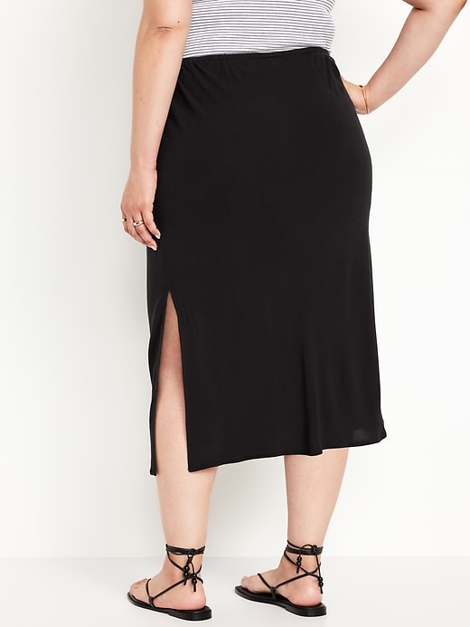 Image number 7 showing, High-Waisted Midi Slip Skirt