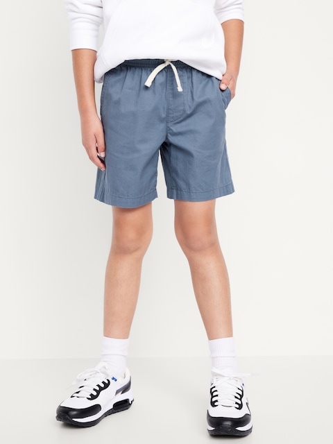 Above Knee Twill Pull-On Shorts for Boys - Wintry Waters