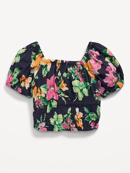 View large product image 2 of 4. Printed Puff-Sleeve Top for Girls