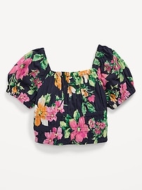 View large product image 3 of 4. Printed Puff-Sleeve Top for Girls