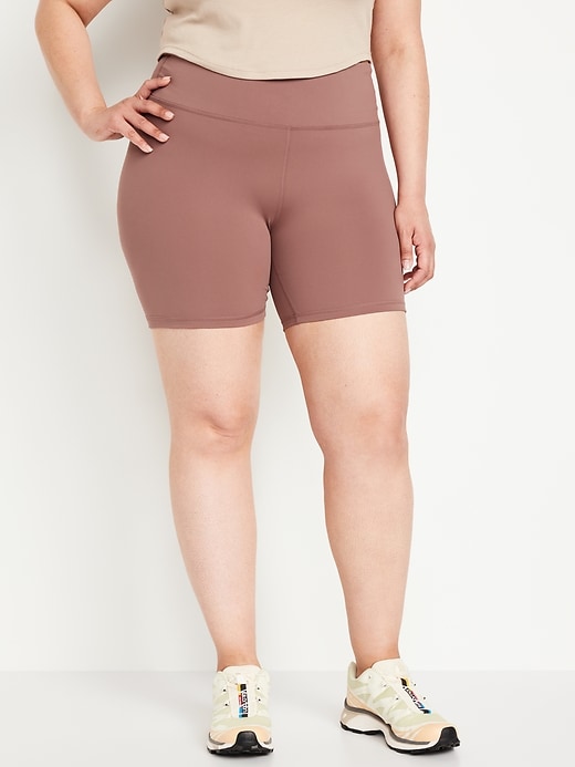 Image number 7 showing, High-Waisted PowerSoft Biker Shorts -- 6-inch inseam