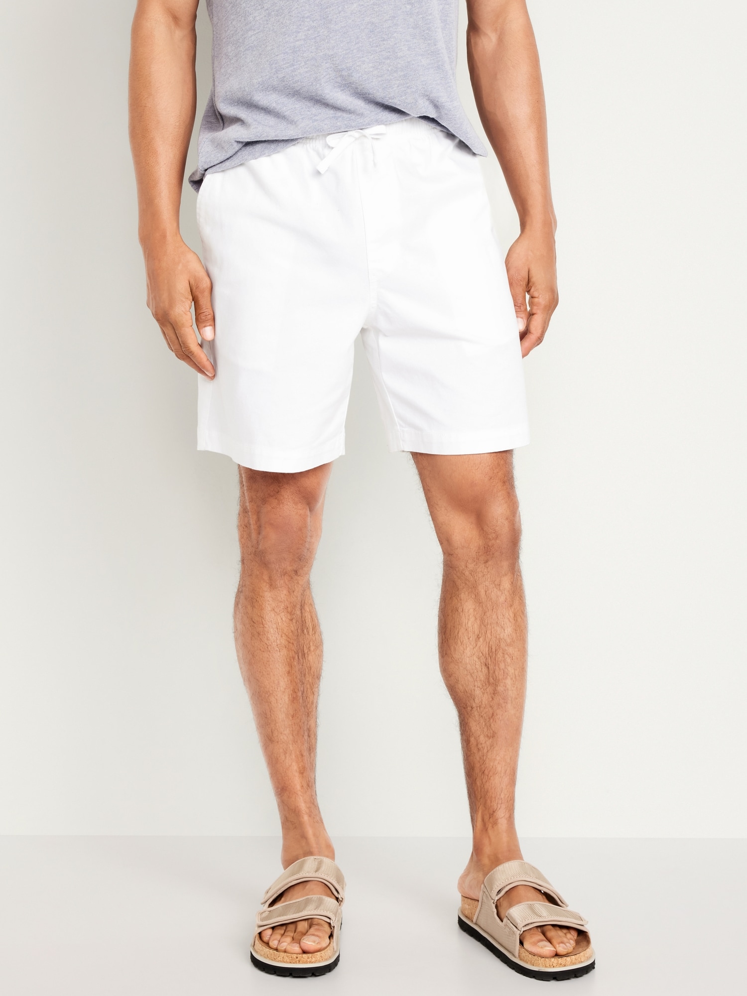 Pull-On Twill Jogger Shorts -- 7-inch inseam Hot Deal