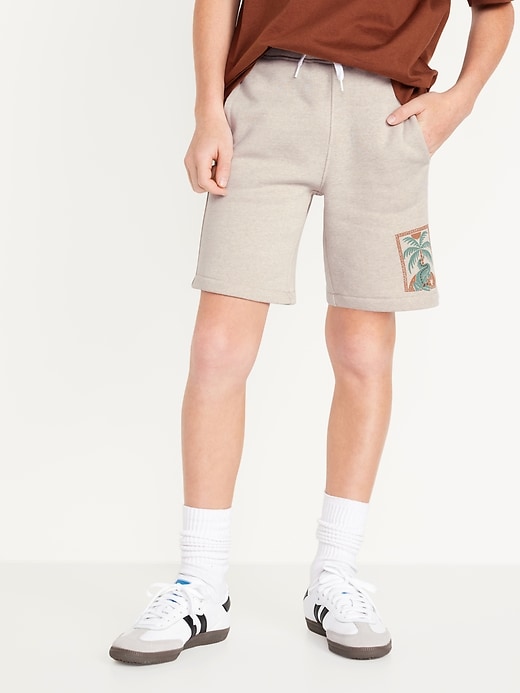 View large product image 1 of 5. Fleece Jogger Shorts for Boys (At Knee)