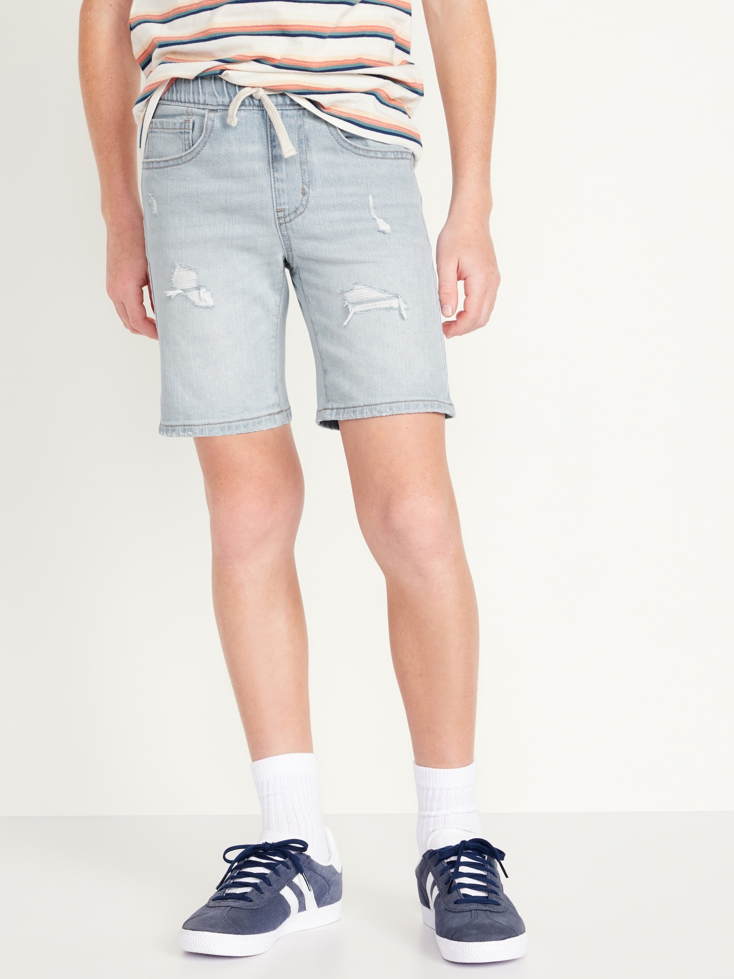 360 Stretch Pull-On Jean Shorts for Boys (At Knee