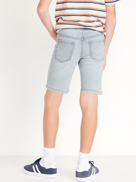 View large product image 2 of 5. Knee Length 360° Stretch Pull-On Jean Shorts for Boys